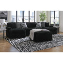  Manufacturer Color_Onyx -- Signature Design by Ashley Midnight Madness Fabric Ottoman IMAGE 12