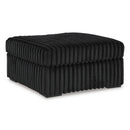  Manufacturer Color_Onyx -- Signature Design by Ashley Midnight Madness Fabric Ottoman IMAGE 1