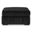 Manufacturer Color_Onyx -- Signature Design by Ashley Midnight Madness Fabric Ottoman IMAGE 3
