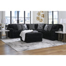  Manufacturer Color_Onyx -- Signature Design by Ashley Midnight Madness Fabric Ottoman IMAGE 5