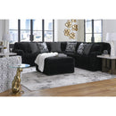  Manufacturer Color_Onyx -- Signature Design by Ashley Midnight Madness Fabric Ottoman IMAGE 6