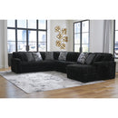  Manufacturer Color_Onyx -- Signature Design by Ashley Midnight Madness Fabric 4 pc Sectional IMAGE 3