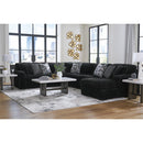  Manufacturer Color_Onyx -- Signature Design by Ashley Midnight Madness Fabric 4 pc Sectional IMAGE 4