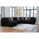  Manufacturer Color_Onyx -- Signature Design by Ashley Midnight Madness Fabric 4 pc Sectional IMAGE 3