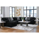  Manufacturer Color_Onyx -- Signature Design by Ashley Midnight Madness Fabric 4 pc Sectional IMAGE 4