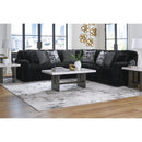  Manufacturer Color_Onyx -- Signature Design by Ashley Midnight Madness Fabric 3 pc Sectional IMAGE 4