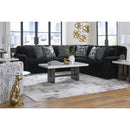  Manufacturer Color_Onyx -- Signature Design by Ashley Midnight Madness Fabric 3 pc Sectional IMAGE 5