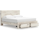  Size_King -- Signature Design by Ashley Lawroy Panel Bed with Storage IMAGE 2