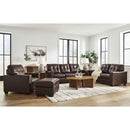  Manufacturer Color_Dark Brown  -- Santorine Stationary Leather Match Chair IMAGE 10