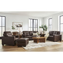  Manufacturer Color_Dark Brown  -- Santorine Stationary Leather Match Chair IMAGE 11