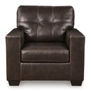  Manufacturer Color_Dark Brown  -- Santorine Stationary Leather Match Chair IMAGE 2