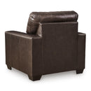  Manufacturer Color_Dark Brown  -- Santorine Stationary Leather Match Chair IMAGE 4