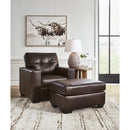  Manufacturer Color_Dark Brown  -- Santorine Stationary Leather Match Chair IMAGE 6