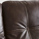  Manufacturer Color_Dark Brown  -- Santorine Stationary Leather Match Chair IMAGE 7
