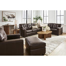  Manufacturer Color_Dark Brown  -- Santorine Stationary Leather Match Chair IMAGE 8