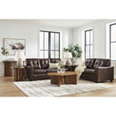  Manufacturer Color_Dark Brown -- Signature Design by Ashley Santorine Stationary Leather Match Loveseat IMAGE 14