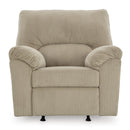  Manufacturer Color_Sand  -- Signature Design by Ashley SimpleJoy Rocker Fabric Recliner IMAGE 3