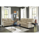  Manufacturer Color_Sand  -- Signature Design by Ashley SimpleJoy Stationary Fabric Loveseat IMAGE 11