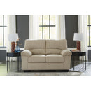  Manufacturer Color_Sand  -- Signature Design by Ashley SimpleJoy Stationary Fabric Loveseat IMAGE 5