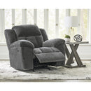  Manufacturer Color_Graphite  -- Signature Design by Ashley Frohn Rocker Fabric Recliner IMAGE 7