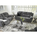  Manufacturer Color_Graphite  -- Signature Design by Ashley Frohn Reclining Fabric Loveseat with Console IMAGE 10