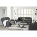  Manufacturer Color_Graphite  -- Signature Design by Ashley Frohn Reclining Fabric Loveseat with Console IMAGE 14