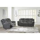  Manufacturer Color_Graphite  -- Signature Design by Ashley Frohn Reclining Fabric Loveseat with Console IMAGE 9
