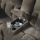  Manufacturer Color_Chocolate  -- Frohn 3740794 Double Reclining Loveseat with Console IMAGE 8