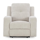  Manufacturer Color_Stone  -- Signature Design by Ashley Danum Fabric Recliner with Wall Recline IMAGE 3