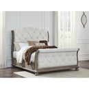  Size_Queen  -- Signature Design by Ashley Ardenfield Upholstered Sleigh Bed IMAGE 4