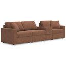  Manufacturer Color_Spice  -- Signature Design by Ashley Modmax Fabric 4 pc Sectional IMAGE 1
