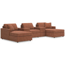  Manufacturer Color_Spice  -- Signature Design by Ashley Modmax Fabric 5 pc Sectional IMAGE 1