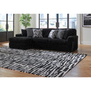  Manufacturer Color_Onyx  -- Signature Design by Ashley Midnight Madness Fabric 2 pc Sectional IMAGE 3