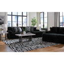  Manufacturer Color_Onyx -- Signature Design by Ashley Midnight Madness Fabric 2 pc Sectional IMAGE 5