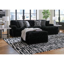  Manufacturer Color_Onyx -- Signature Design by Ashley Midnight Madness Fabric 2 pc Sectional IMAGE 7