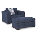  Manufacturer Color_Navy  -- Evansley Stationary Fabric Chair with Ottoman IMAGE 1