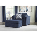  Manufacturer Color_Navy  -- Evansley Stationary Fabric Chair with Ottoman IMAGE 2