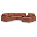  Manufacturer Color_Spice  -- Signature Design by Ashley Modmax Fabric 6 pc Sectional IMAGE 1