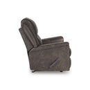  Manufacturer Color_Walnut  -- Signature Design by Ashley Lixtowel Rocker Leather Look Recliner IMAGE 4
