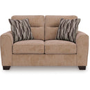  Manufacturer Color_Mocha -- Benchcraft Olten Stationary Fabric Loveseat IMAGE 2