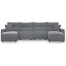  Manufacturer Color_Salt and Pepper  -- Signature Design by Ashley ModMax II Power Reclining Fabric 4 pc Sectional IMAGE 1