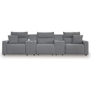  Manufacturer Color_Salt and Pepper  -- Signature Design by Ashley ModMax II Power Reclining Fabric 5 pc Sectional IMAGE 1