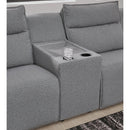  Manufacturer Color_Salt and Pepper  -- Signature Design by Ashley ModMax II Power Reclining Fabric 3 pc Sectional IMAGE 4