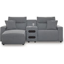  Manufacturer Color_Salt and Pepper  -- Signature Design by Ashley ModMax II Power Reclining Fabric 3 pc Sectional IMAGE 1