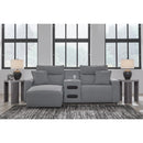  Manufacturer Color_Salt and Pepper  -- Signature Design by Ashley ModMax II Power Reclining Fabric 3 pc Sectional IMAGE 5
