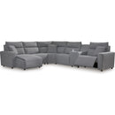  Manufacturer Color_Salt and Pepper  -- Signature Design by Ashley ModMax II Power Reclining Fabric 6 pc Sectional IMAGE 1
