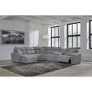  Manufacturer Color_Salt and Pepper  -- Signature Design by Ashley ModMax II Power Reclining Fabric 6 pc Sectional IMAGE 5