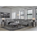  Manufacturer Color_Salt and Pepper  -- Signature Design by Ashley ModMax II Power Reclining Fabric 6 pc Sectional IMAGE 6