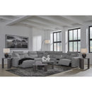  Manufacturer Color_Salt and Pepper  -- Signature Design by Ashley ModMax II Power Reclining Fabric 7 pc Sectional IMAGE 7