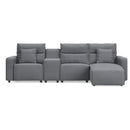  Signature Design by Ashley Modmax 65906S26 4 pc Reclining Sectional with Chaise and Storage Console IMAGE 1